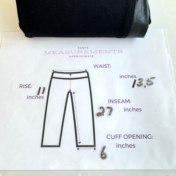 Rag & Bone Womens Straight Stretch Dress Pant Size 2 Lamb Leather Trim Black - Picture 6 of 6